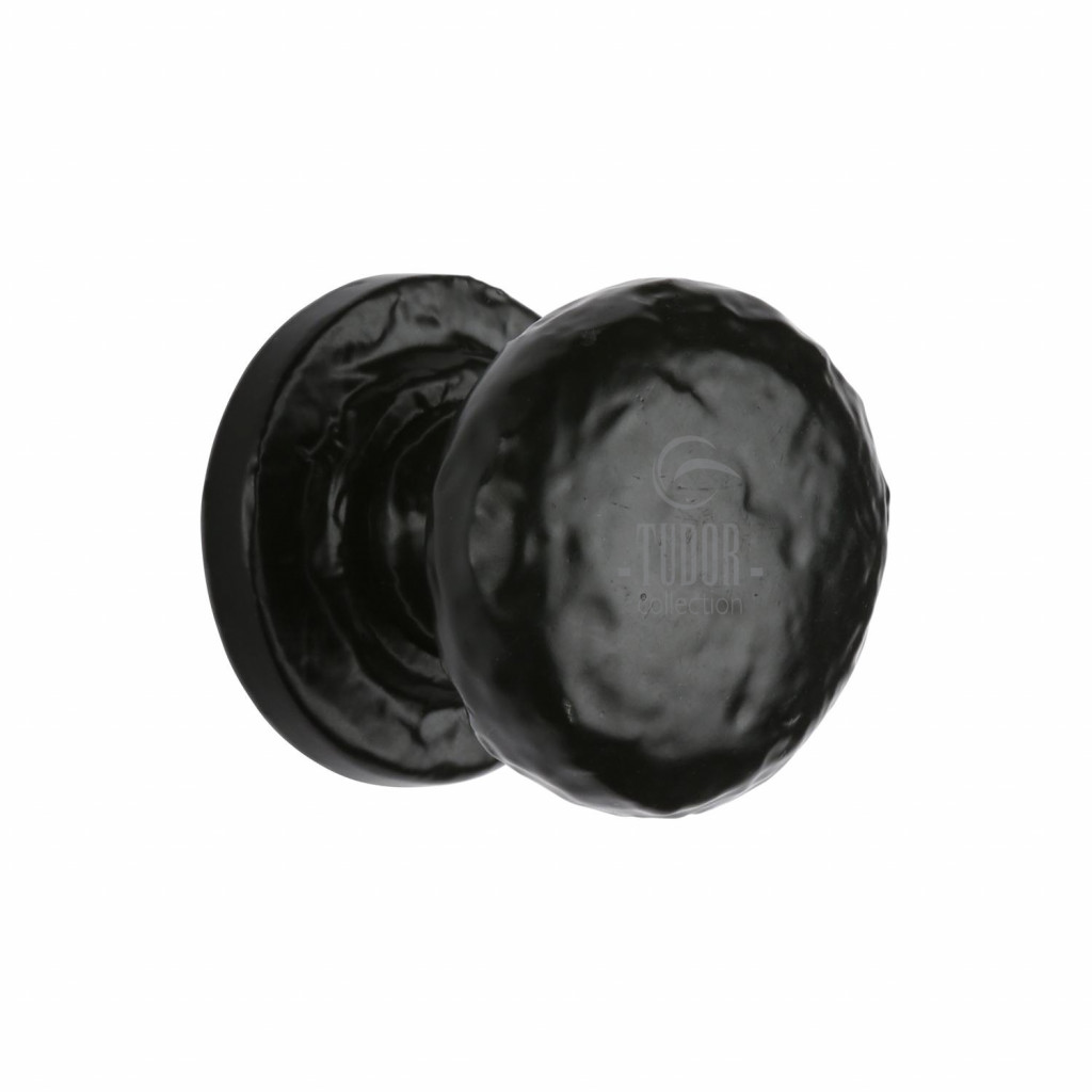 M Marcus Tudor Rustic Black Round Design Cabinet Knob 25mm 